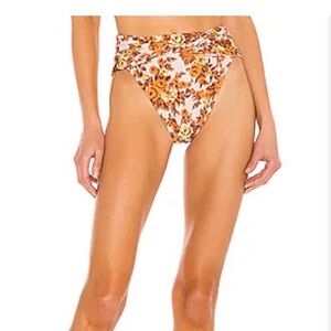 Jonathan Simkhai Bailee Floral high cut bikini bottom